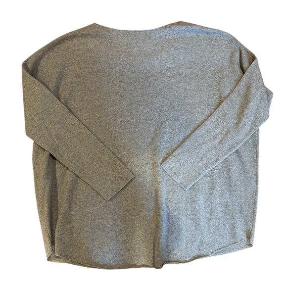 VINCE Oversize Wool Cashmere Blend Boxy Sweater Gray Grey Women's SMALL - Picture 2 of 7